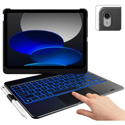 Etui z klawiaturą TYPECASE Flexbook Touch do iPad 10.9/11 cali, Czarny KB201T-100-B-BLK-BLK-B-US-V3