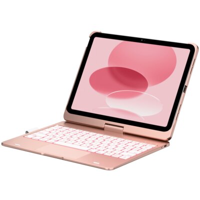 Etui na iPad TYPECASE Flexbook Touch Różany Klawiatura KB201T-100-B-RSE-WHT-B-US-V3