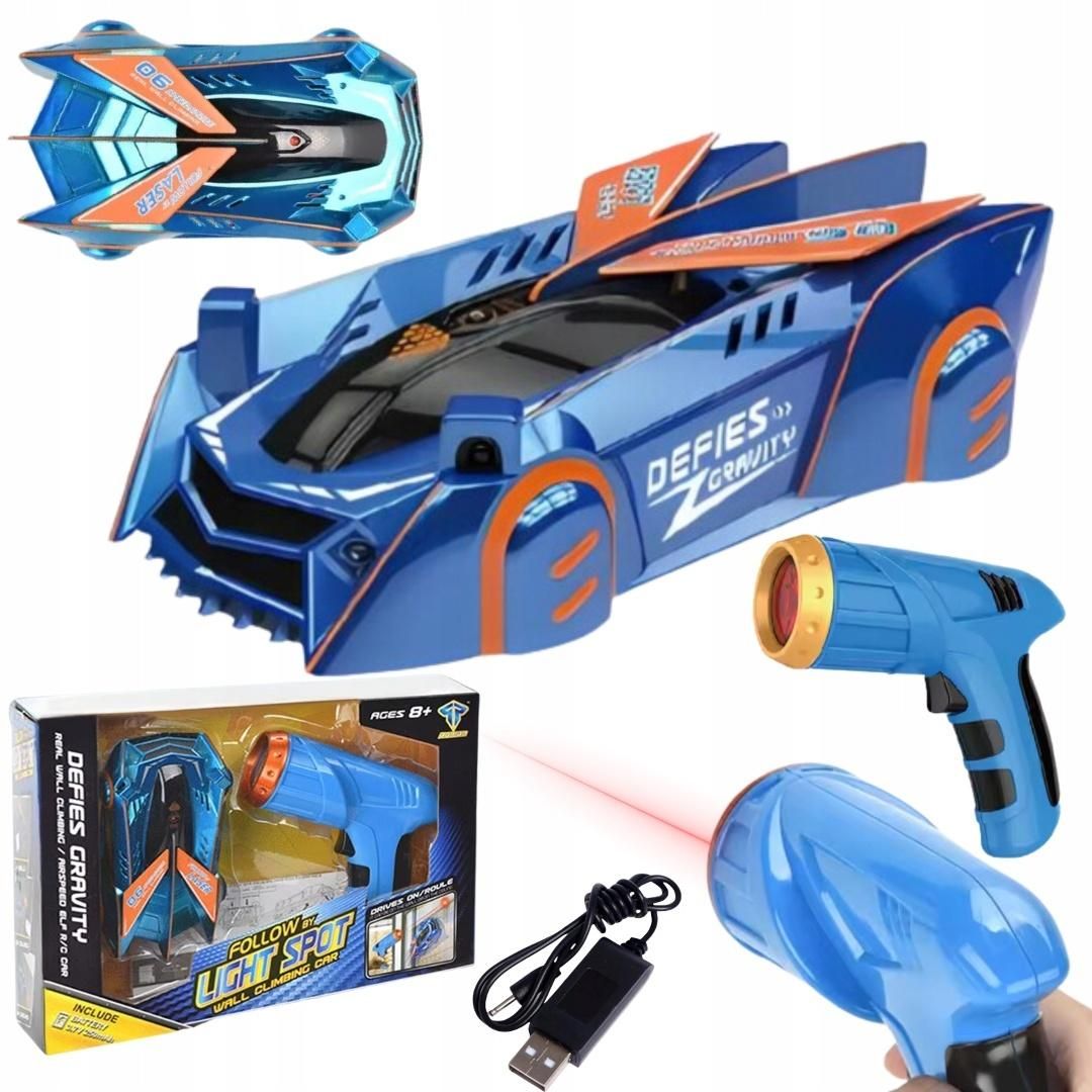 Samochód jeżdżący po ścianach Rc niebieski - model lub pojazd