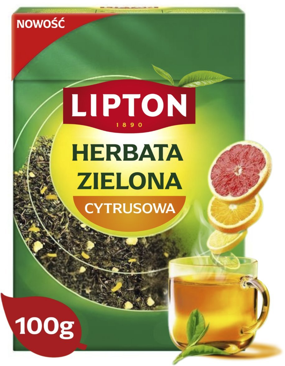Herbata zielona liściasta Lipton Citrus 100g