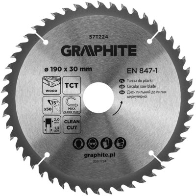 Graphite Tarcza do cięcia 57T224 190 mm