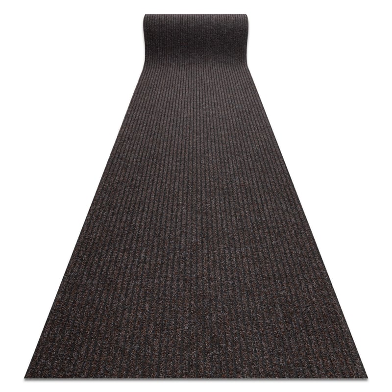 Wycieraczka antypoślizgowa 120 cm GIN 7053 liverpool zewnętrzna, wewnętrzna, na gumie - brązowy 120x440 cm