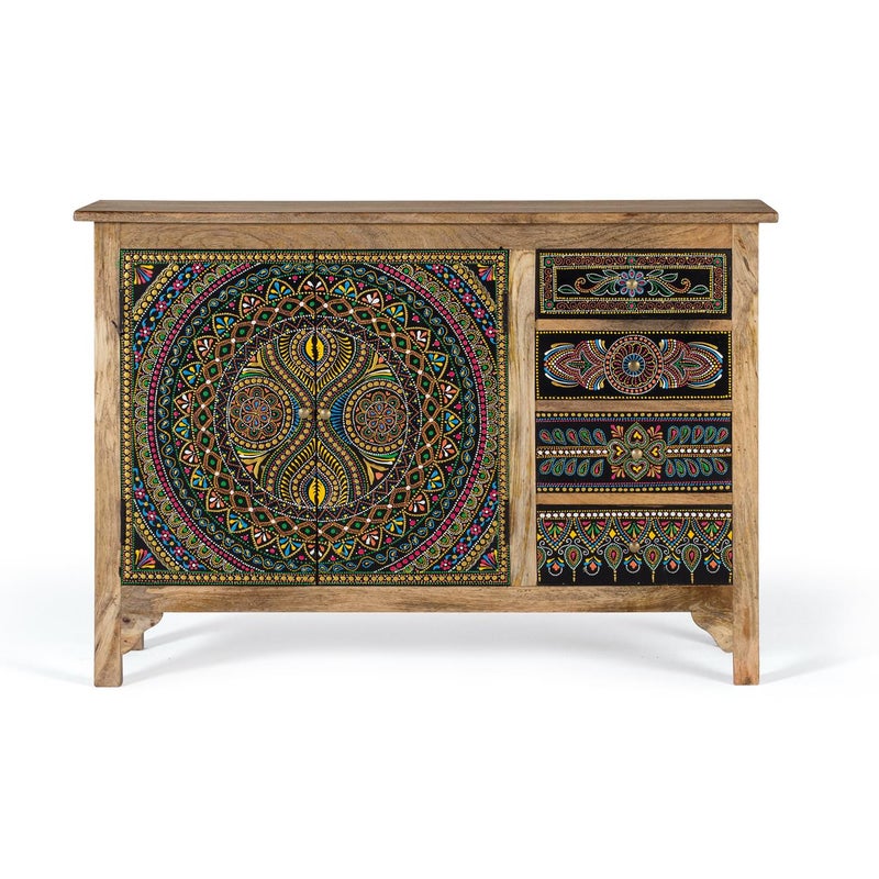 Bufet z wielokolorowego drewna manguier