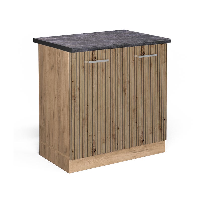 Vicco Szafka pod zlew R-Line, Dąb rzemieślniczy, 80 cm , BP Antracyt