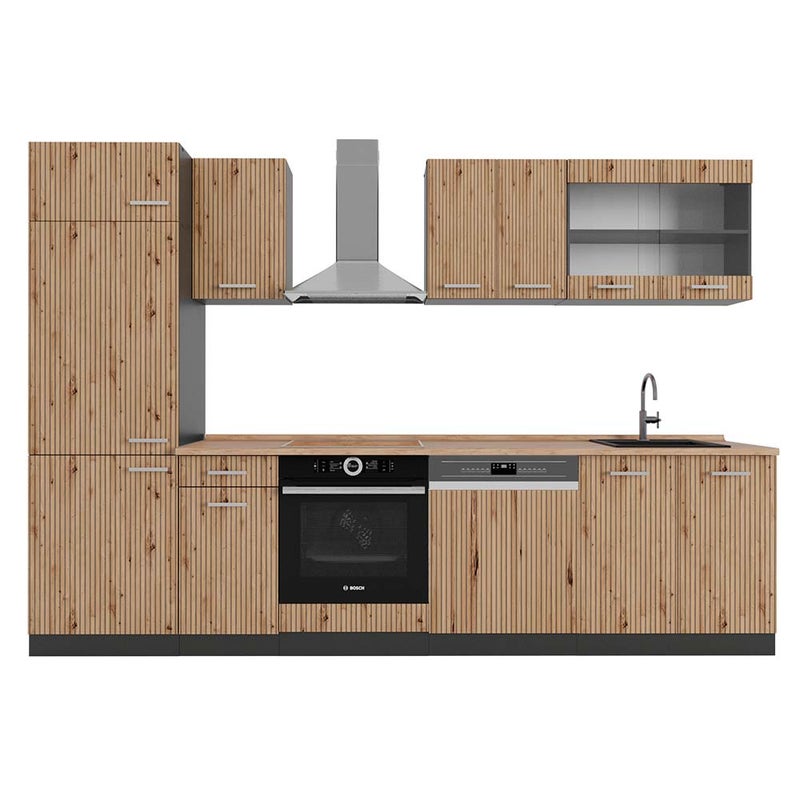 Vicco Aneks kuchenny R-Line, Artisan dąb/antracyt, 300 cm , BP Dąb