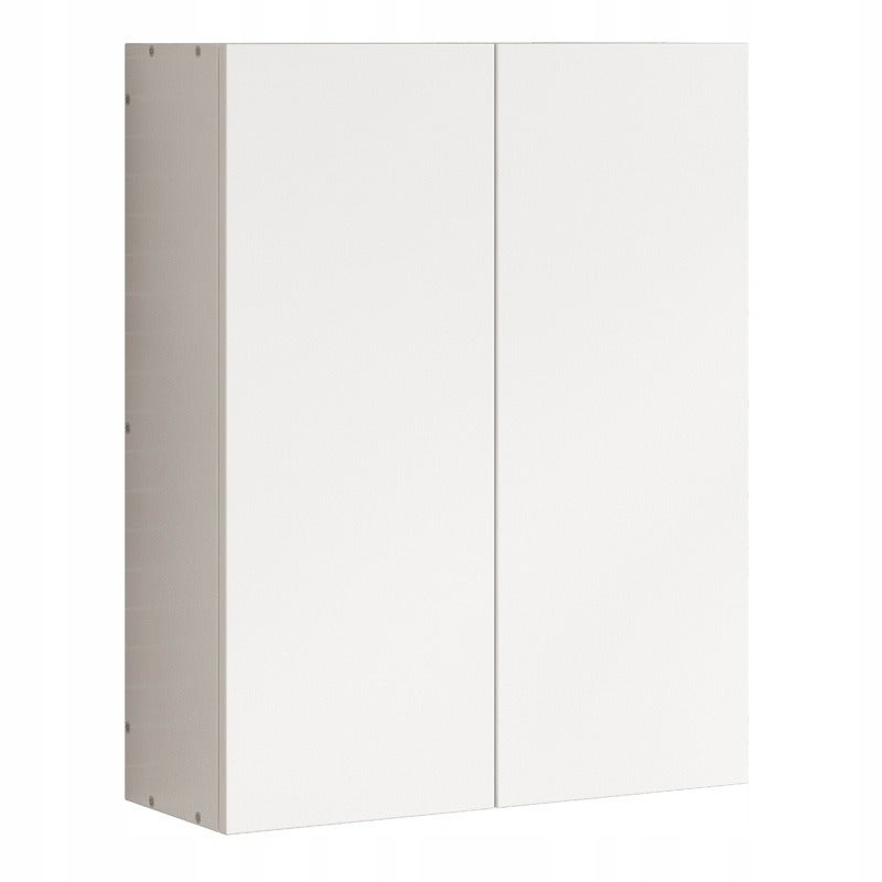 Szafka łazienkowa wisząca biała 2-drzwiowa nowoczesna ścienna 3 półki 60 cm