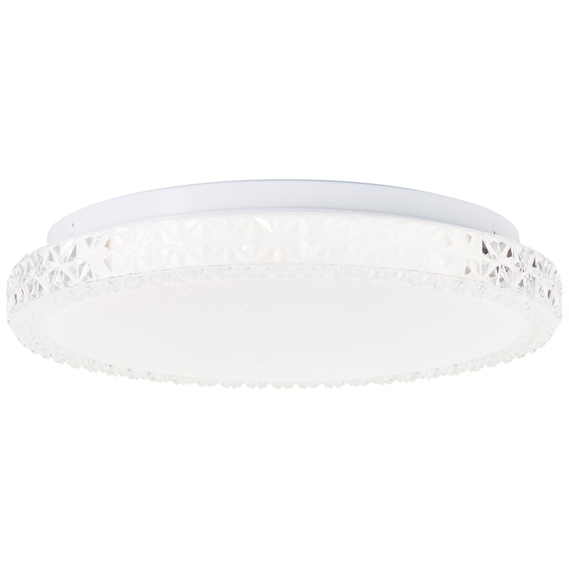 Brilliant lampa Dasie sufitowa LED 29,5cm metal biały/szkło biały 12 W LED zintegrowana