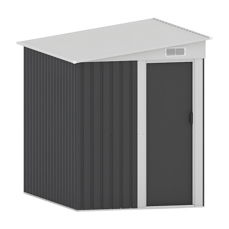 Schowek ogrodowy przyścienny z metalu/ocynkowanej stali antracytowy 3,15 m² - DAXTON