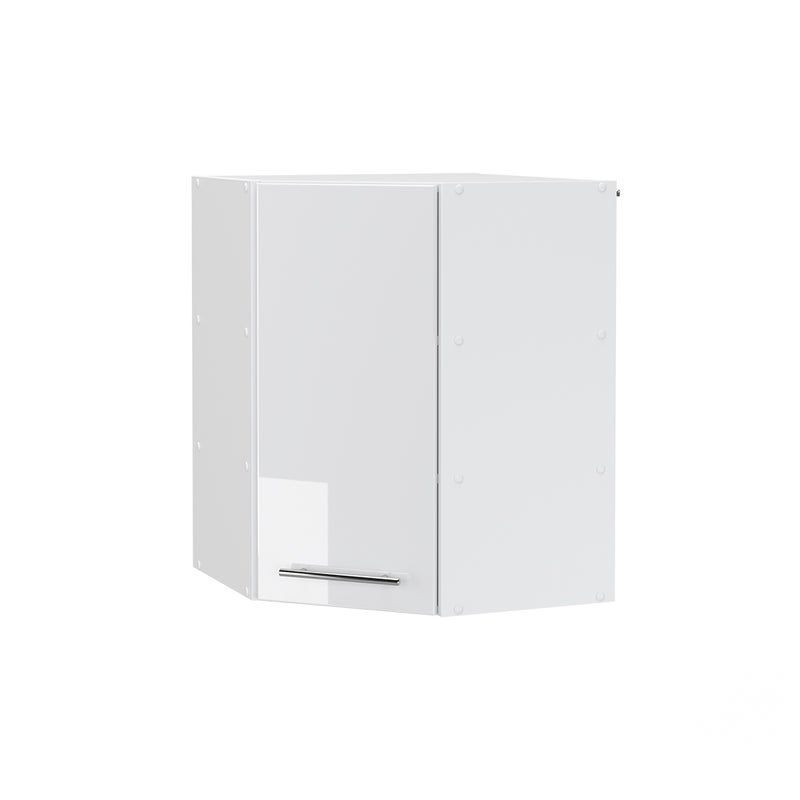Vicco Szafka wisząca narożna Fame-Line, Biały wysoki połysk, 57 cm