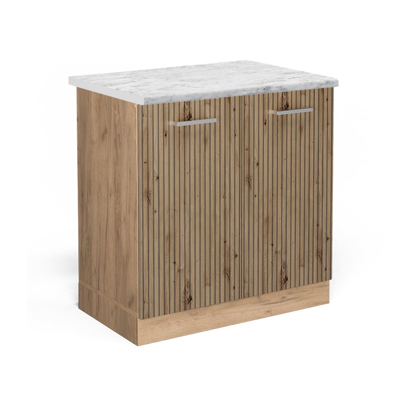 Vicco Szafka pod zlew R-Line, Dąb rzemieślniczy, 80 cm BP Marmur