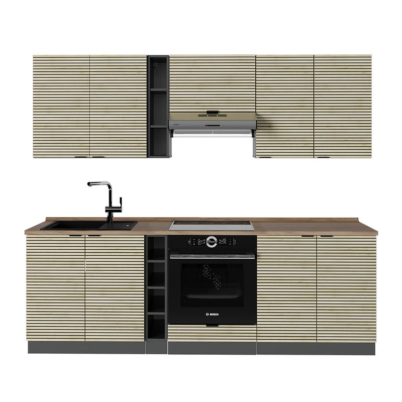 Vicco Szafka kuchenna Fame-Line, Panel dębowy/antracyt, 235 cm , BP Dąb