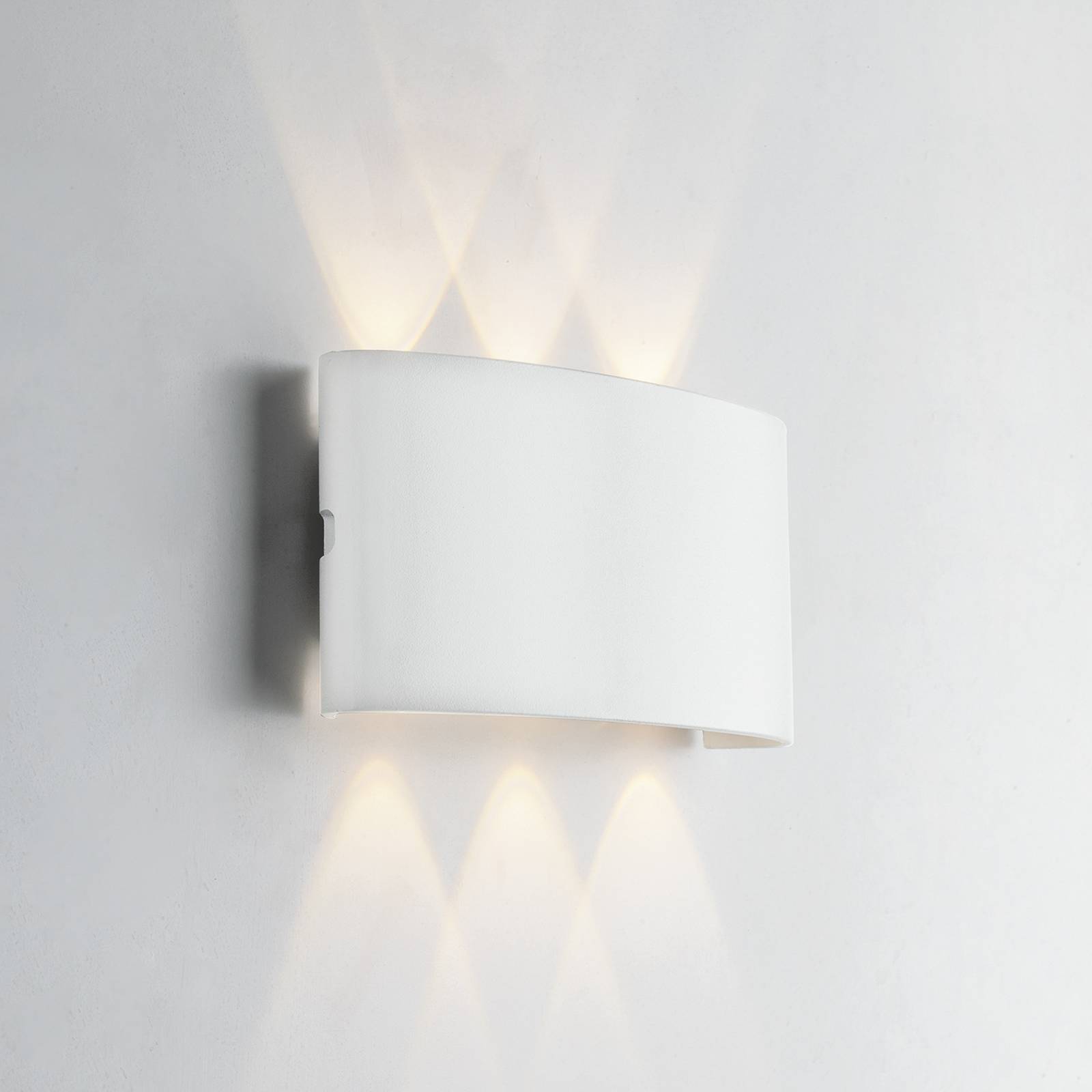INTEC Kinkiet zewnętrzny LED Betle, biały / opal, aluminium, nowoczesny