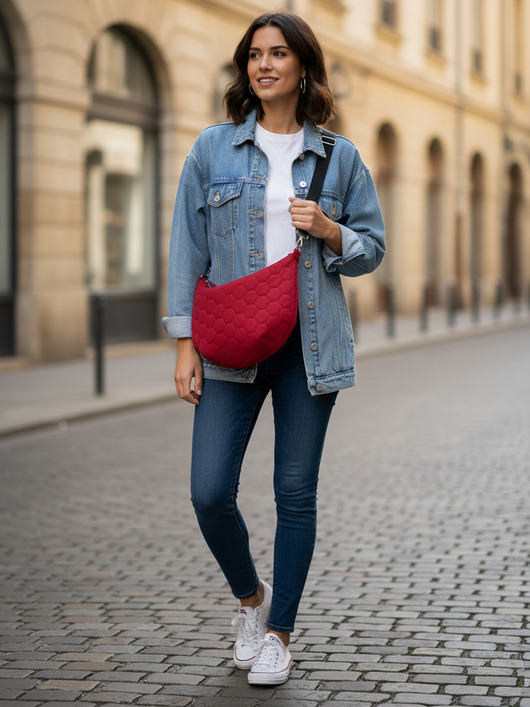 Torebka damska pikowana Hobo velvet T01-H001