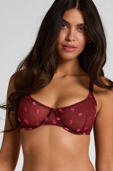 Hunkemöller Nieusztywniany biustonosz z fiszbinami Frida Czerwony