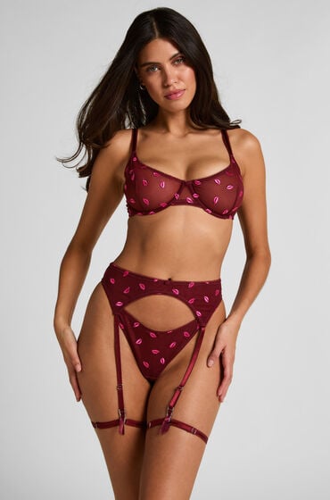 Hunkemöller Podwiązki Frida Czerwony