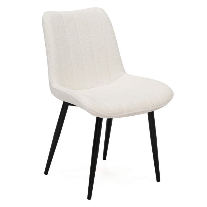 Krzesło tapicerowane Y-601 Boucle Ecru