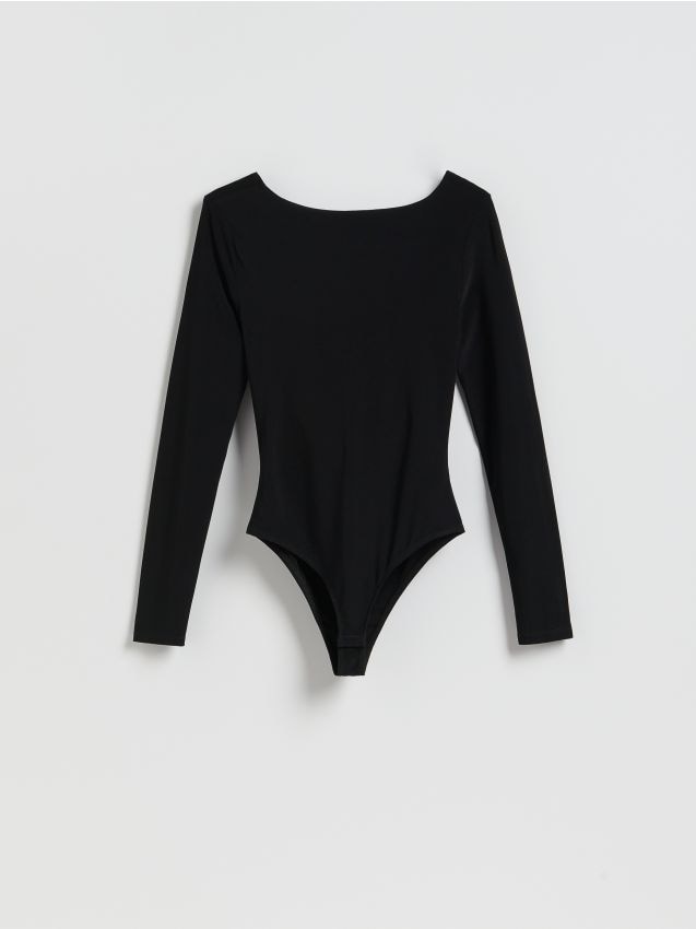 Reserved - Body z głębokim dekoltem - czarny