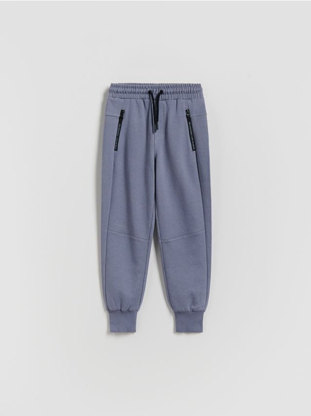 Reserved - Bawełniane spodnie jogger - niebieski