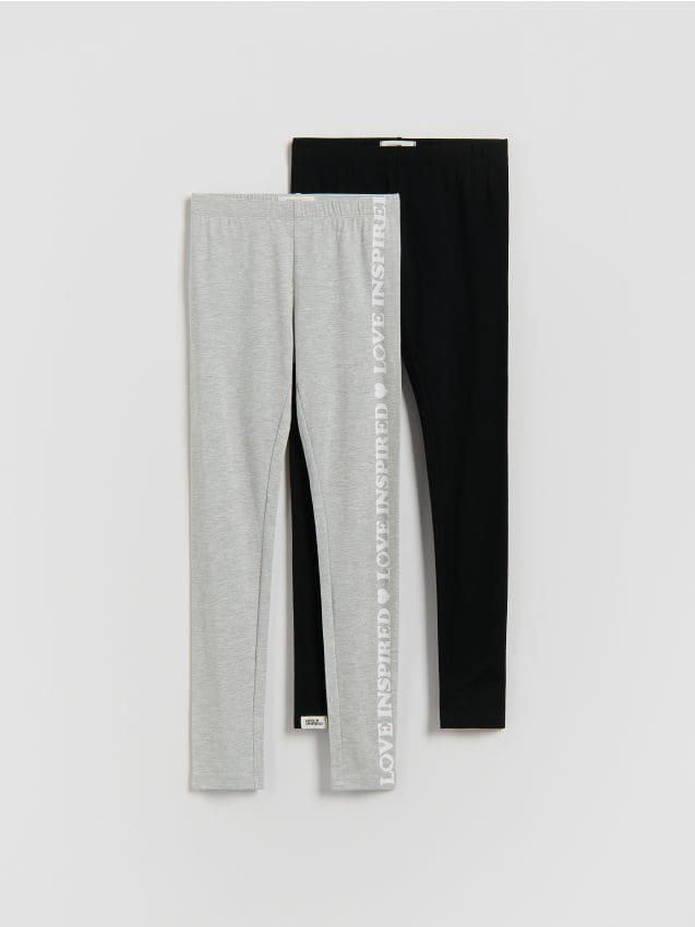 Reserved - Bawełniane legginsy 2 pack - wielobarwny