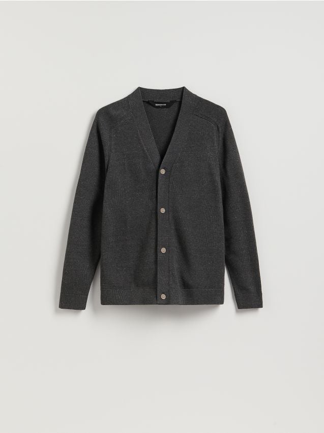 Reserved - Rozpinany kardigan - beżowy