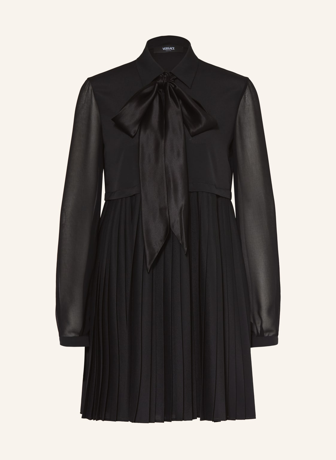 Versace Sukienka Koktajlowa Z Odpinanym Kołnierzykiem schwarz