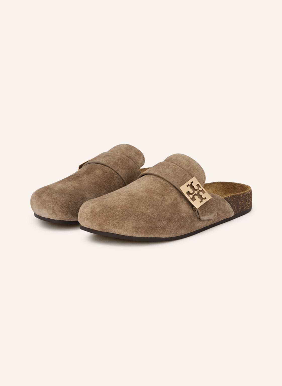 Tory Burch Klapki Typu Mules Mellow braun