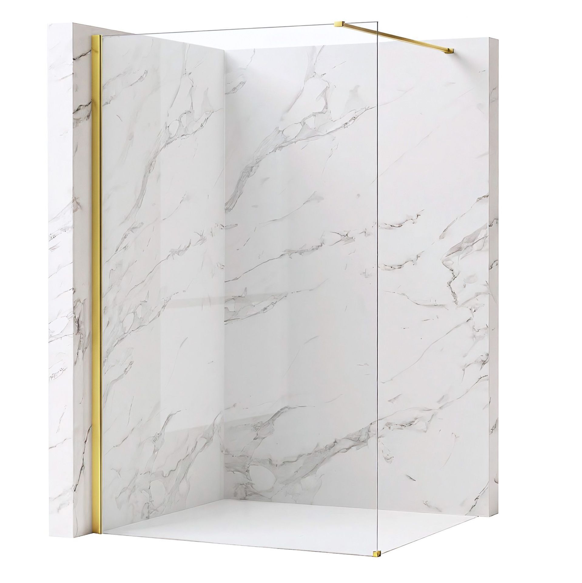 Rea Kabina prysznicowa Walk-In Rea Flexi Transparent / Gold 90