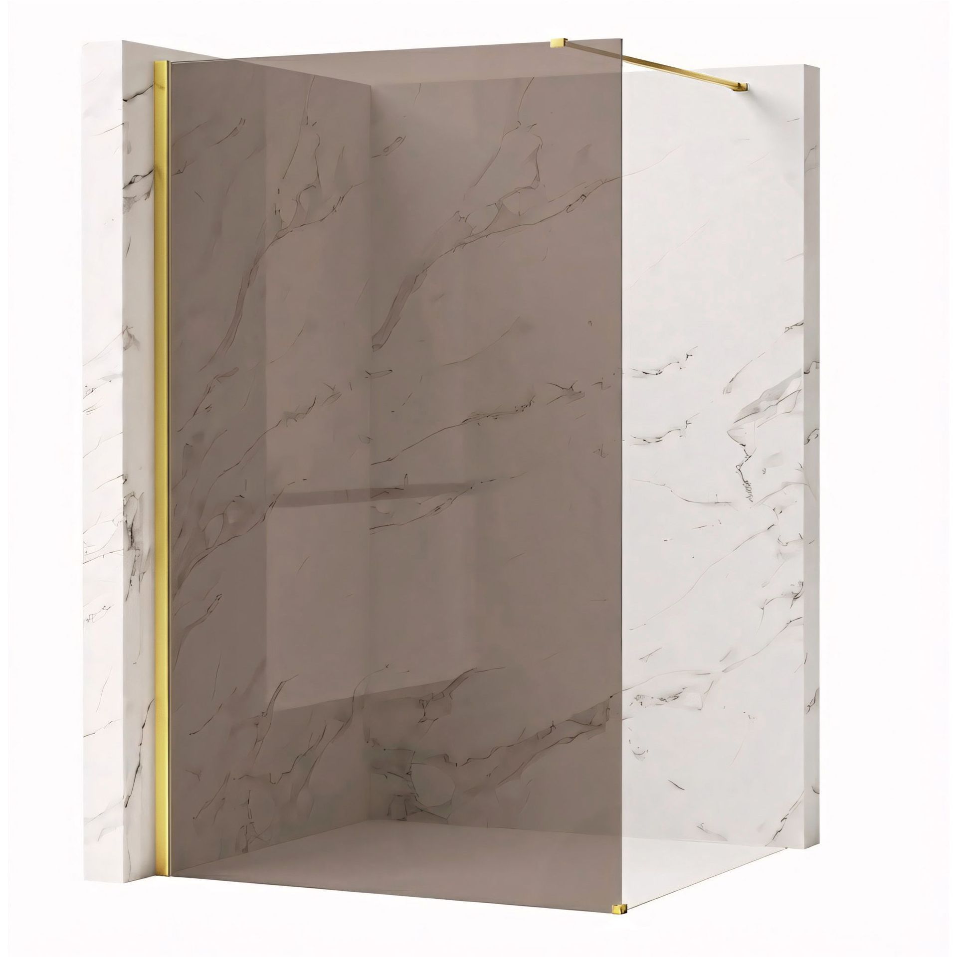 Rea Kabina prysznicowa Walk-In Rea Flexi Brown / Gold 110