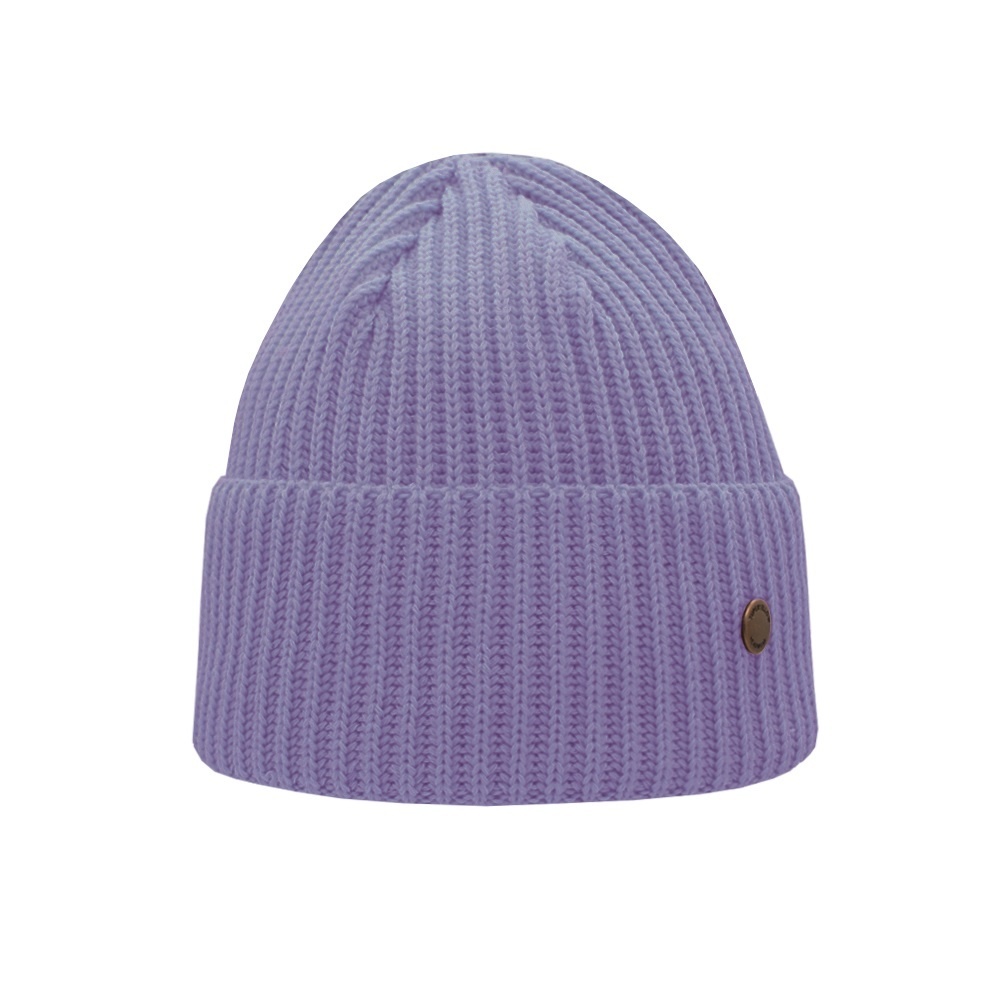 Czapka zimowa SuperYellow Hannah z wełny merino - lawendowy