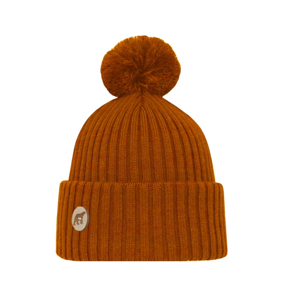 Czapka zimowa SuperYellow Arctos z wełny merino - terakota