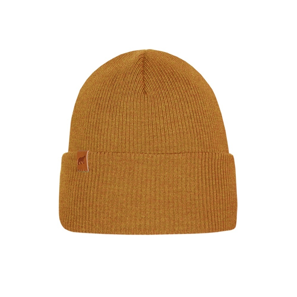 Czapka z wełny merino SuperYellow Inari - musztardowy
