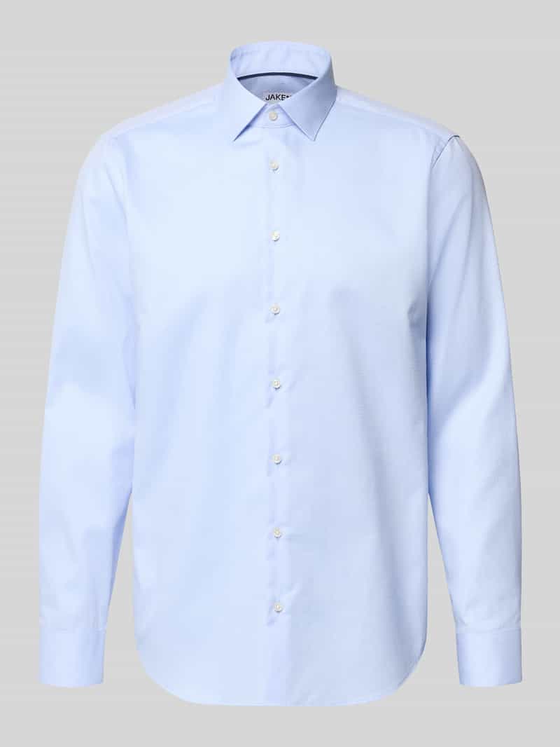 Koszula biznesowa o kroju regular fit z bawełny z kołnierzykiem typu kent