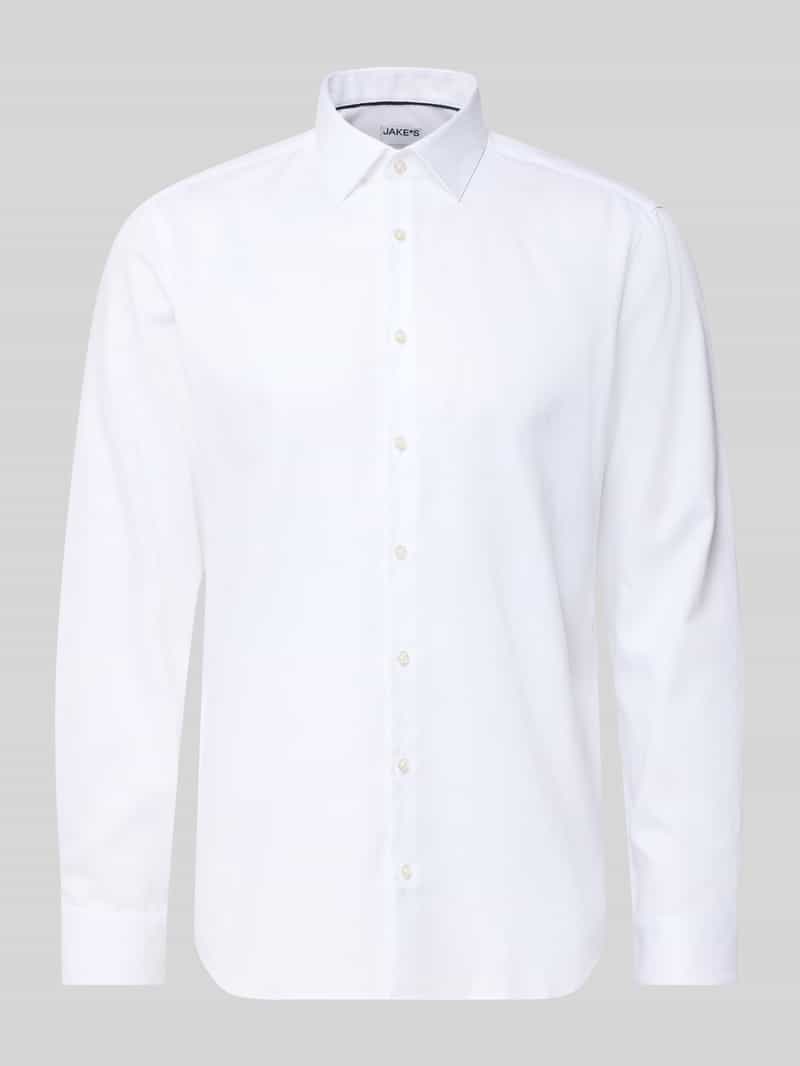 Koszula biznesowa o kroju regular fit z bawełny z kołnierzykiem typu kent