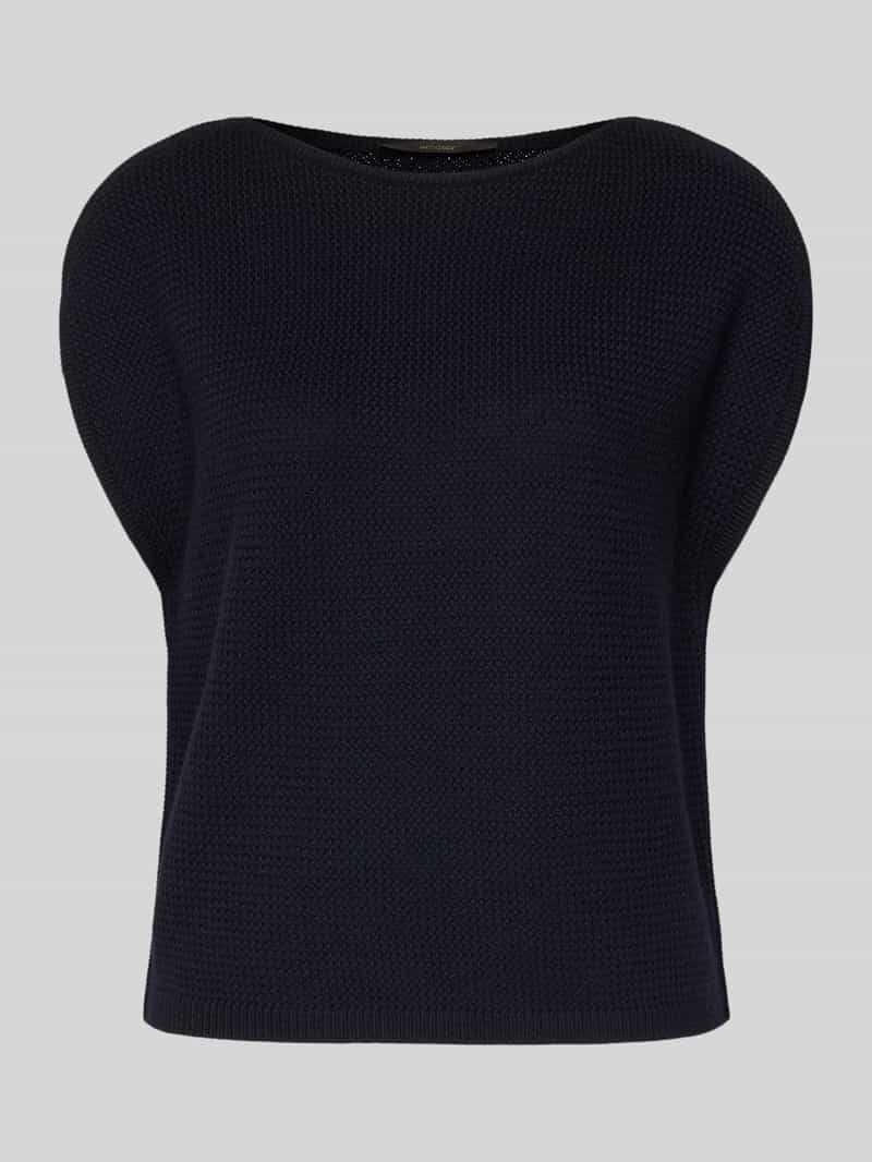 Sweter z dzianiny z okrągłym dekoltem