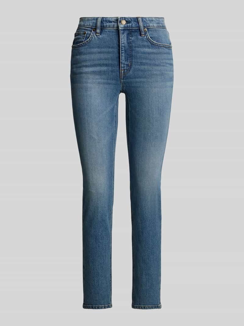 Jeansy o kroju straight fit z mieszanki bawełny