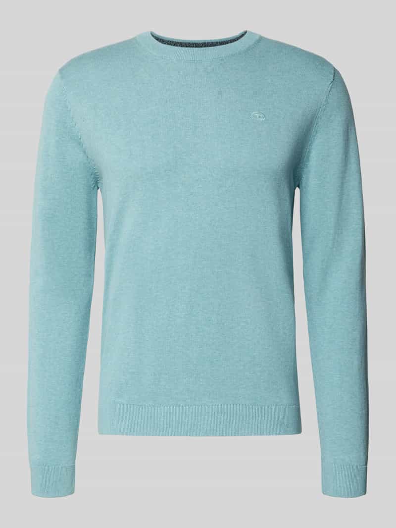 Sweter z dzianiny o kroju regular fit z czystej bawełny