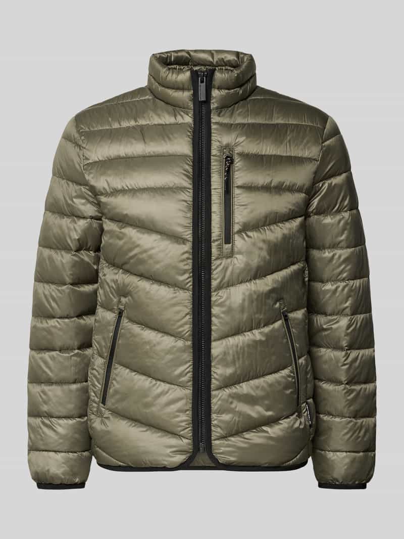 Kurtka pikowana o kroju regular fit ze stójką