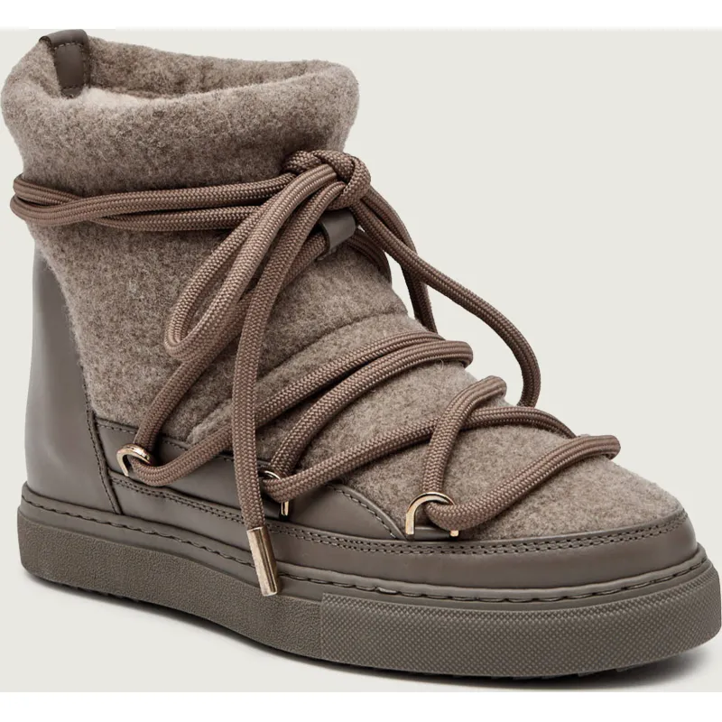 INUIKII Śniegowce FELT WEDGE | skóra