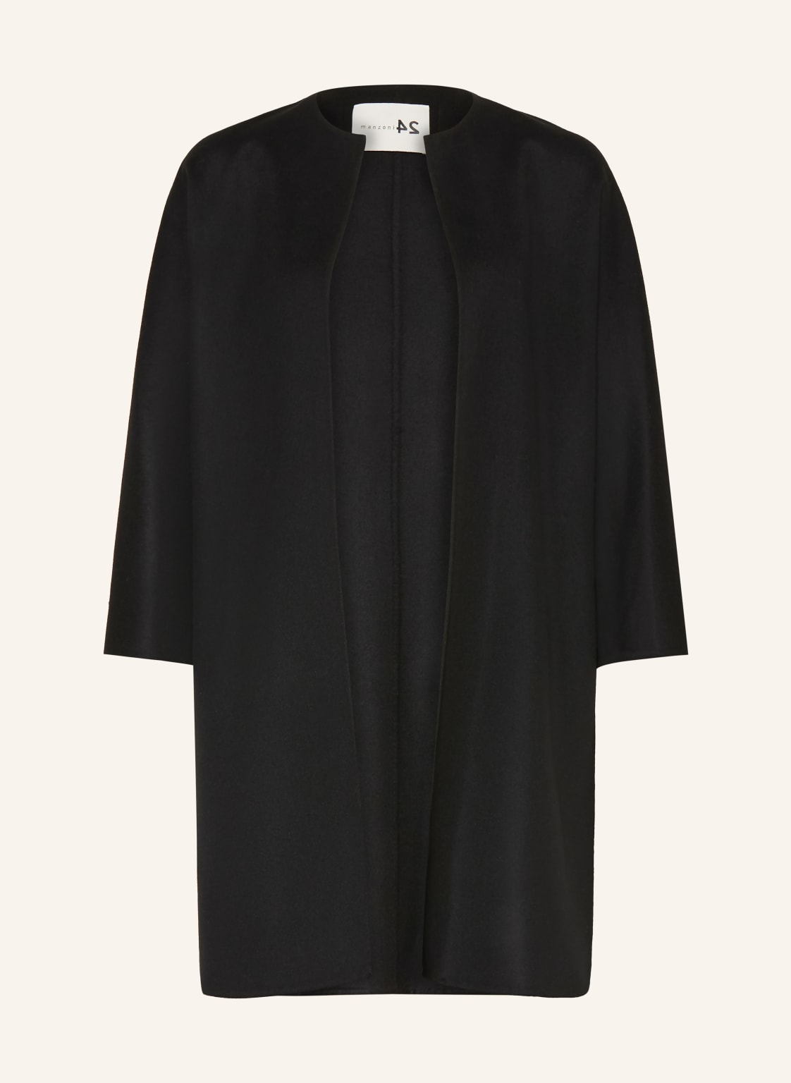 Manzoni 24 Płaszcz Wełniany schwarz