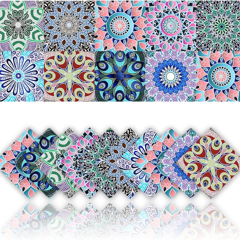 20 szt. wodoodpornych, samoprzylepnych naklejek z PVC na płytki do dekoracji ścian w łazience i kuchni, naklejki ścienne w stylu boho z mozaiką DIY do
