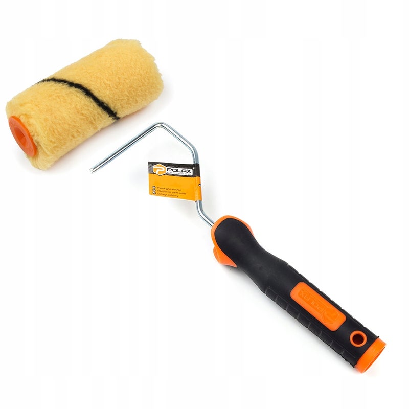 Polax Wałek malarski PREMIUM (zapas) Orange 10cm 30mm + Rączka do wałka 6x100mm
