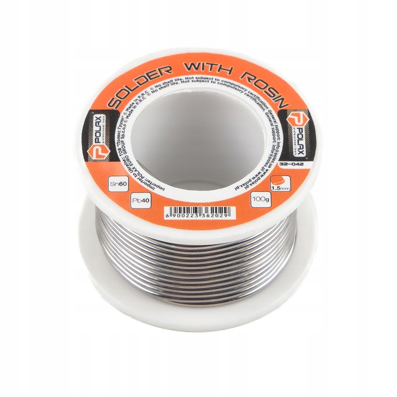 Polax Cyna do lutowania spoiwo lutownicze 1.5mm 100g z kalafonią Polax
