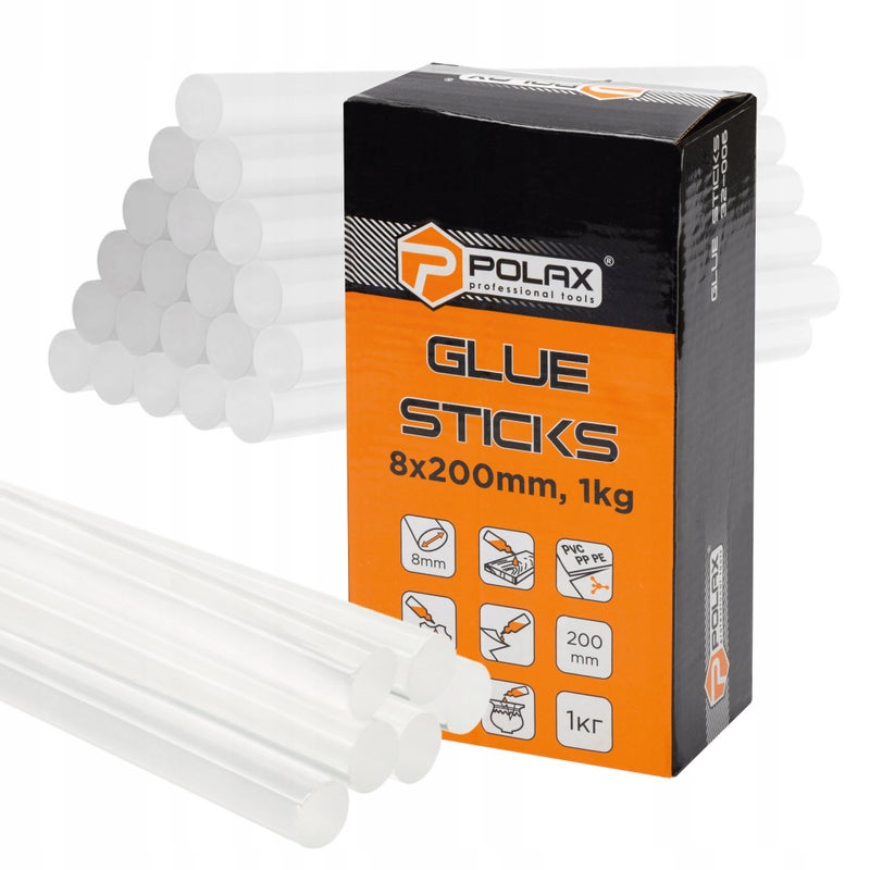 Polax Klej do pistoletu na gorąco wkłady 8х200 mm 1kg