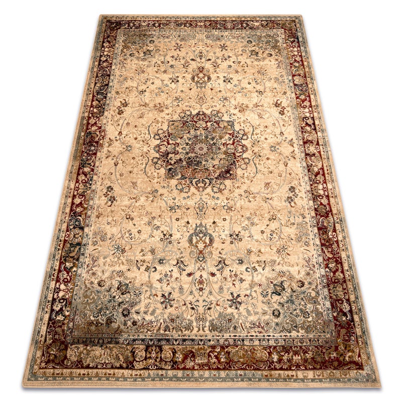 Dywan wełniany POLONIA KORDOBA25 Rozeta, ramka jasny rubin 170x235 cm