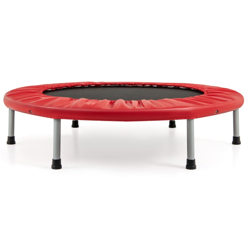 Składana trampolina Ø 97 cm, obciążenie 150 kg, mata z PP, 32 sprężyny stalowe, 6 antypoślizgowych podkładek, trampolina dla dzieci i dorosłych