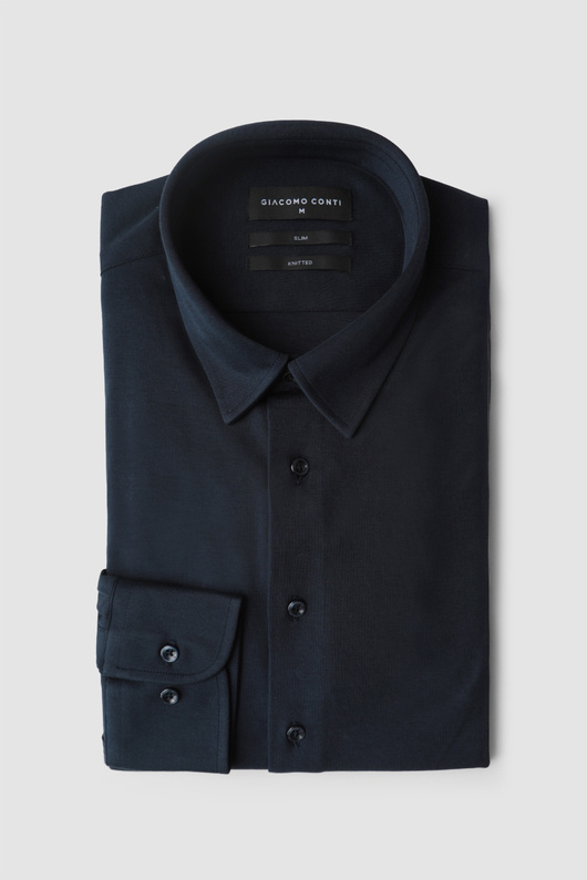 Granatowa bawełniana koszula 01611A75GSB