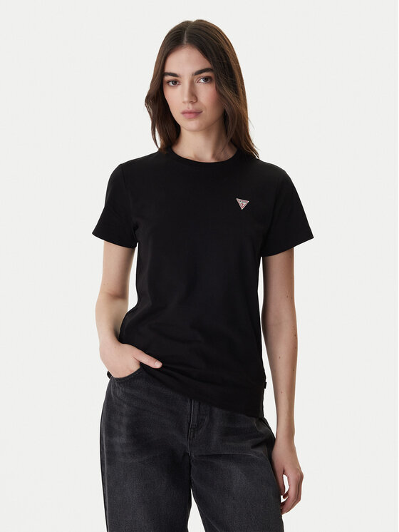 Guess Jeans T-Shirt W4YI10 J1314 Czarny Regular Fit