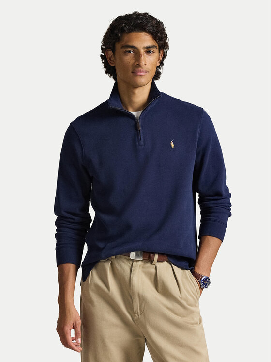 Polo Ralph Lauren Sweter 710P07411005 Granatowy Regular Fit