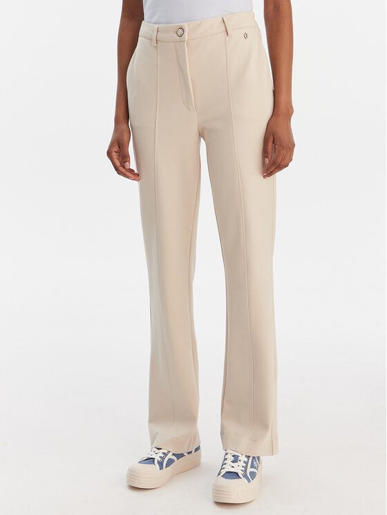 Guess Spodnie materiałowe W6RB11 KCMU2 Beżowy Straight Leg