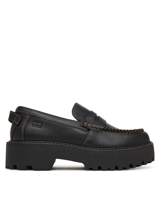 Tommy Jeans Loafersy Archive '01 Loafer Leather EN0EN03005 Czarny